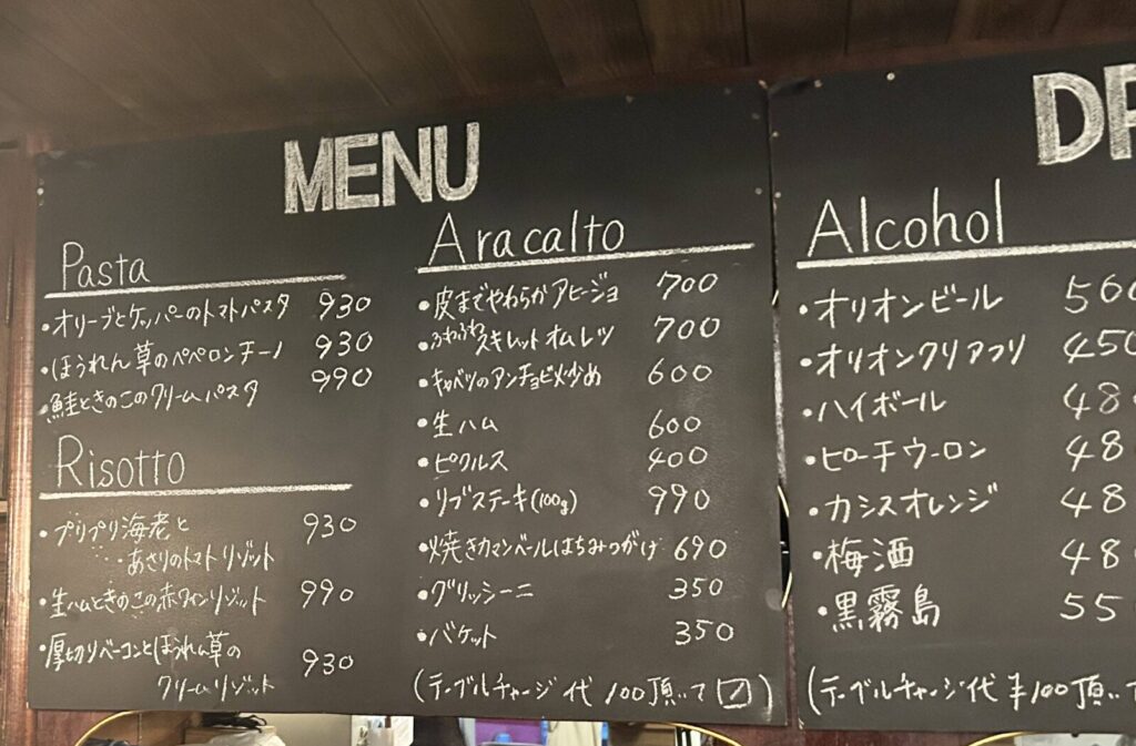 メニュー│ジラソーレ （girasole）-古島・イタリアン