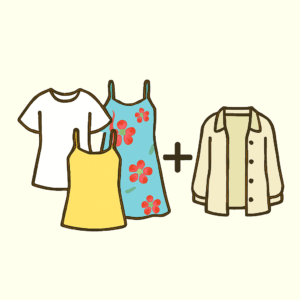 夏の沖縄の服装は半袖キャミワンピ+薄い上着♪